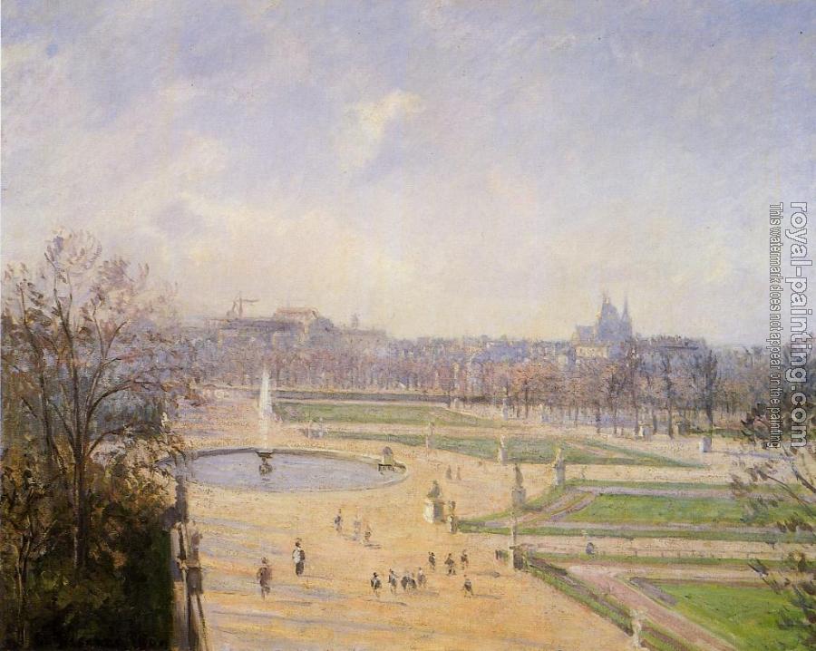 Camille Pissarro : The Bassin des Tuileries, Afternoon, Sun